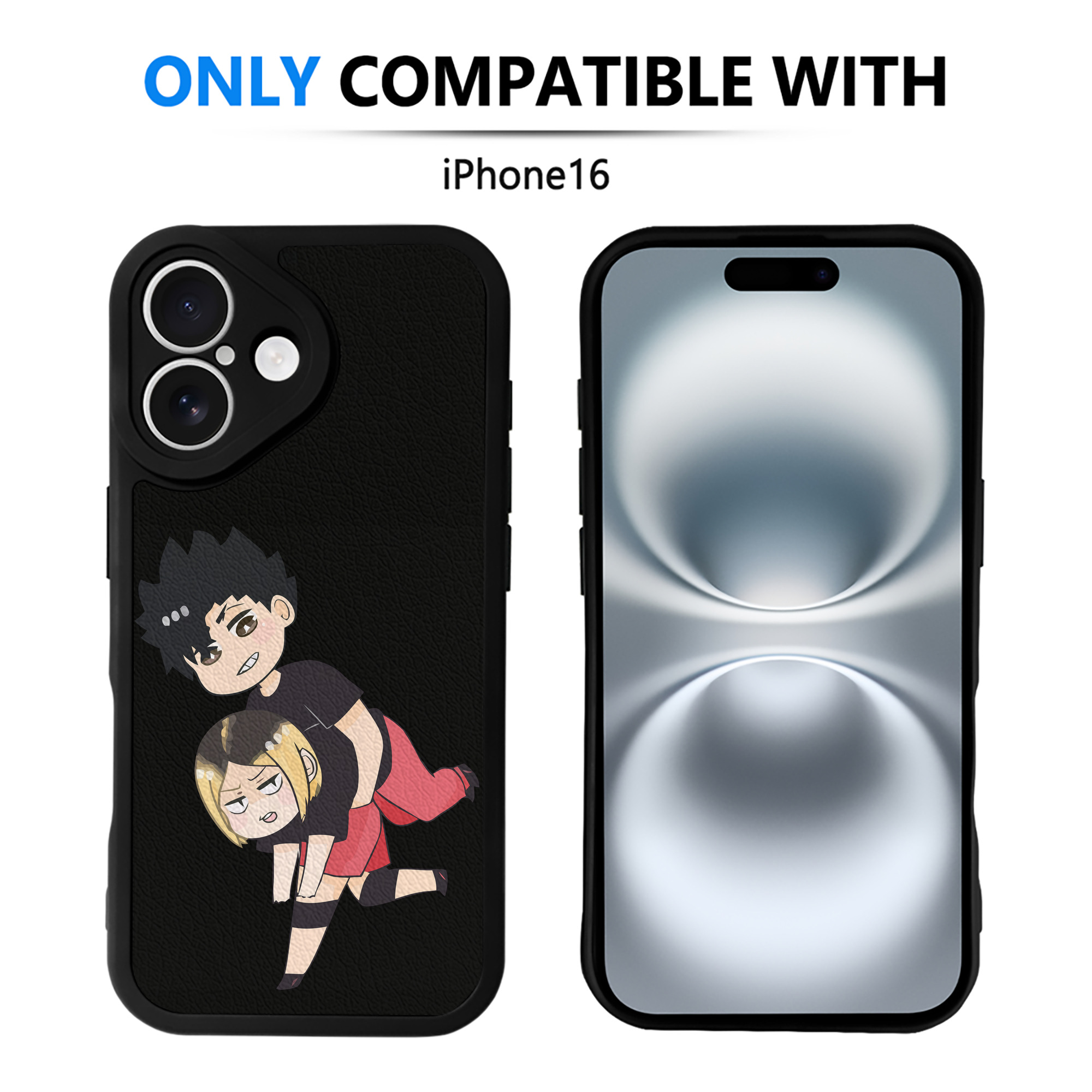 （画像用） ハイキュー!! Haikyu!! 【iPhone 16シリーズ対応】シリコンスマホケース（レザー調） 材質：シリコン